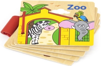 Barevné ilustrace zvířátek ze Zoo