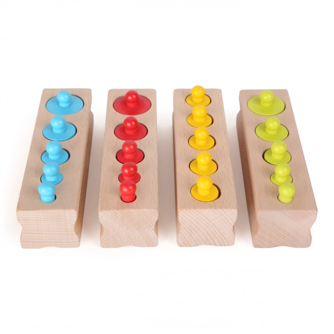 Dřevěné barevné válečkové puzzle Small Foot