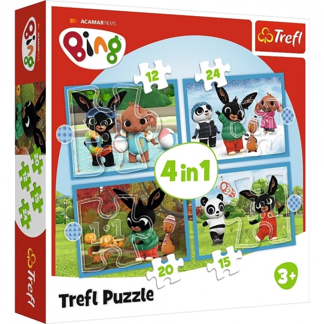 Puzzle 4 v 1 Veselý Bing