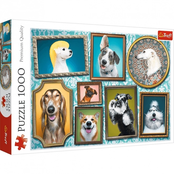 Puzzle 1000 dílků Veselí pejsci, Psí galerie