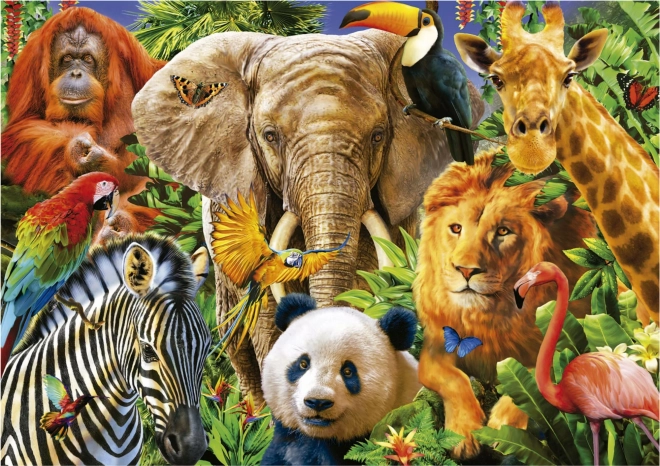Puzzle koláž divokých zvířat 500 dílků EDUCA