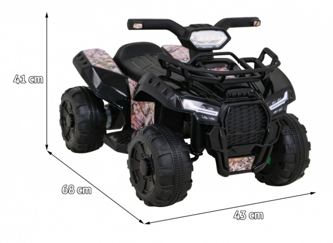 Dětská bateriová čtyřkolka Storm + 25W motor + MP3 USB + LED dioda – Černá
