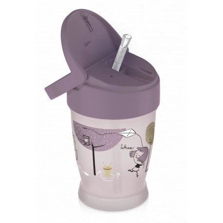 LOVI Hrneček se slámkou LOVELY 250ml holka