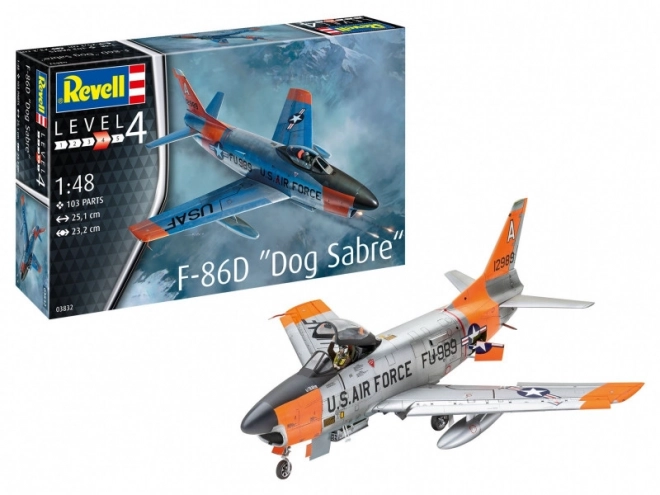 Plastikový model letadla F-86D Dog Sabre 1/48
