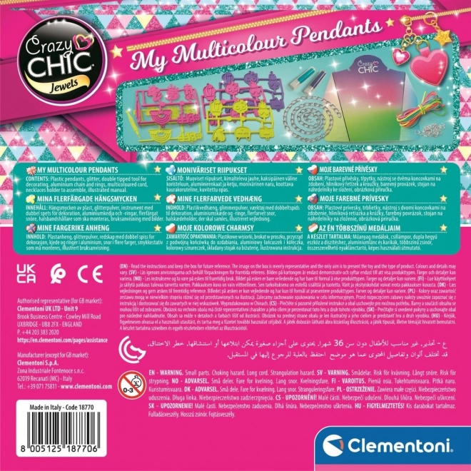 CLEMENTONI Crazy Chic Moje pestrobarevné přívěsky