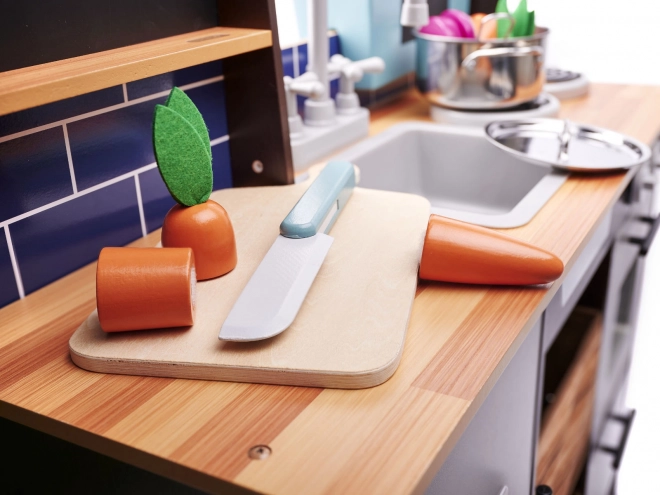 Dětská dřevěná kuchyň mdf s doplňky loft xxl