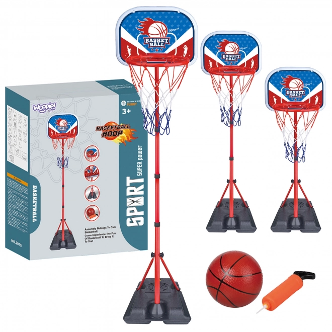 Sada na basketbal WOOPIE se stojanem a míčem