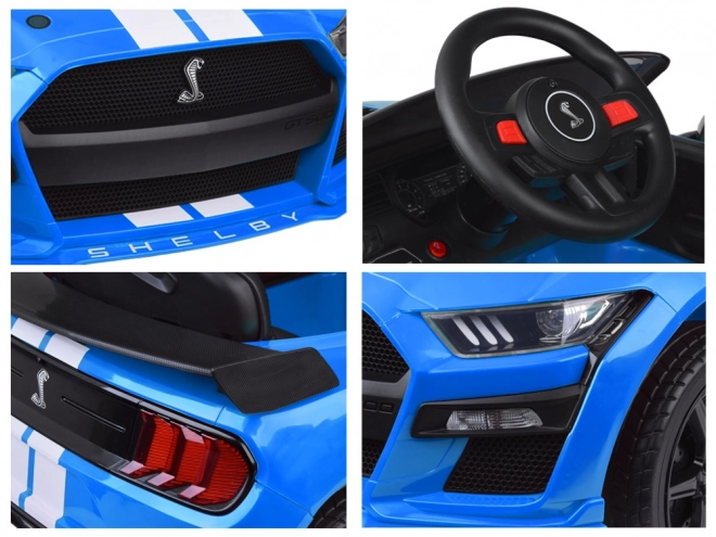 Auto na akumulátor Ford Mustang Shelby pro děti – Modrá