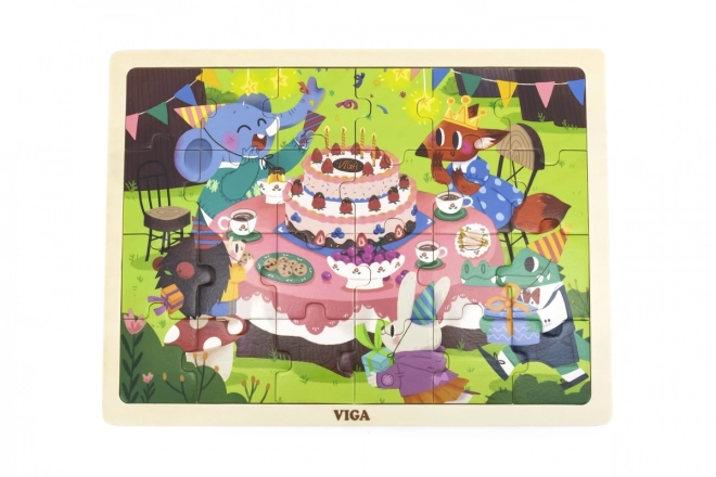 Dřevěné puzzle narozeninová oslava Viga