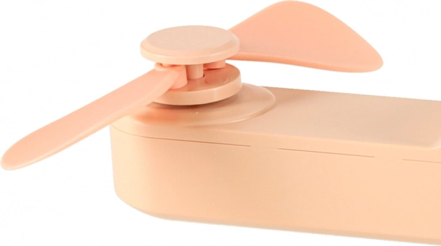 Mini skládací stolní větrák s USB růžový