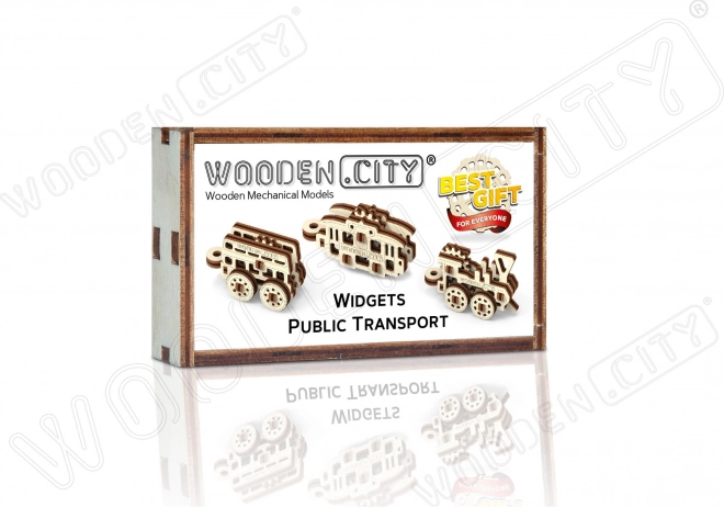 3D puzzle Dopravní prostředky - Wooden City mini sada