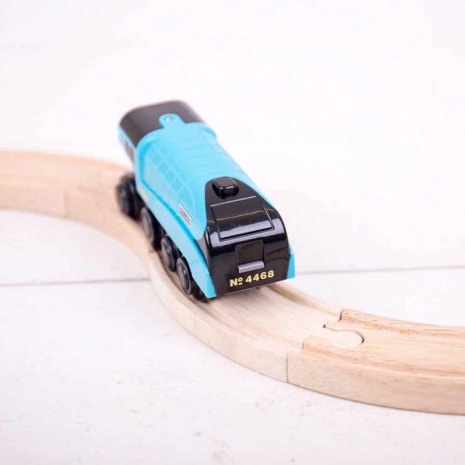 Elektrická lokomotiva Mallard modrá