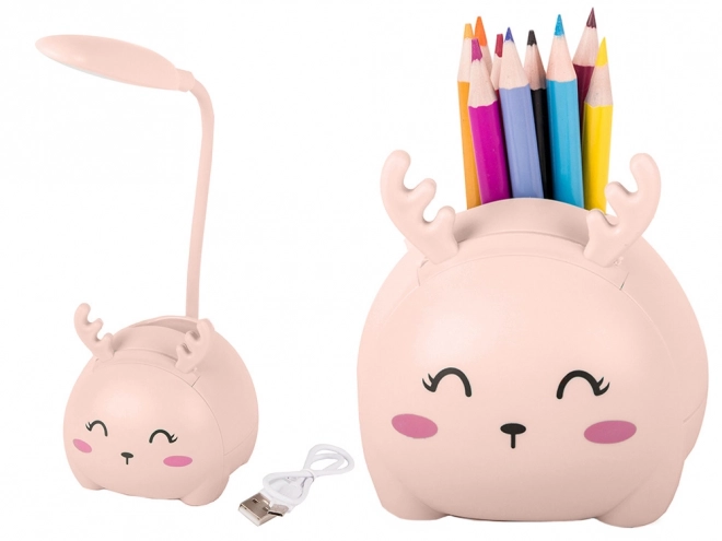Dětská noční LED lampička s USB a organizérem