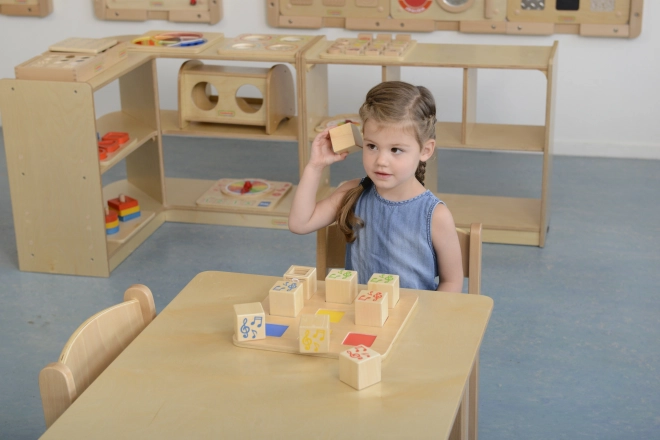 Dřevěný senzoryční sorter Masterkidz Montessori