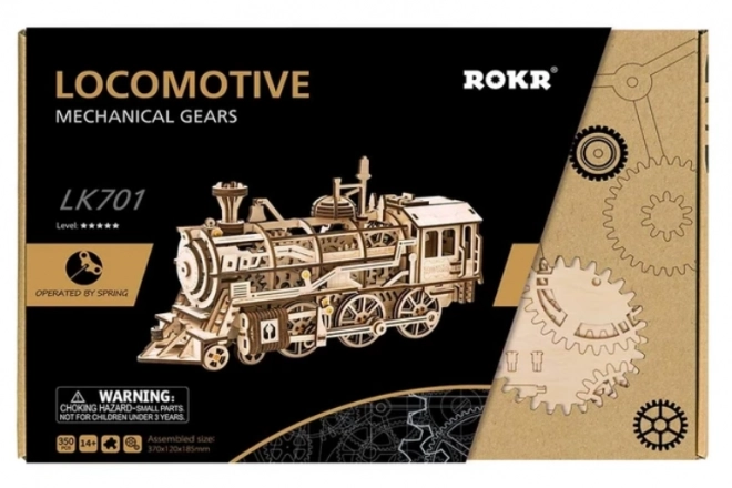 Rokr 3D dřevěné puzzle lokomotiva 350 dílků
