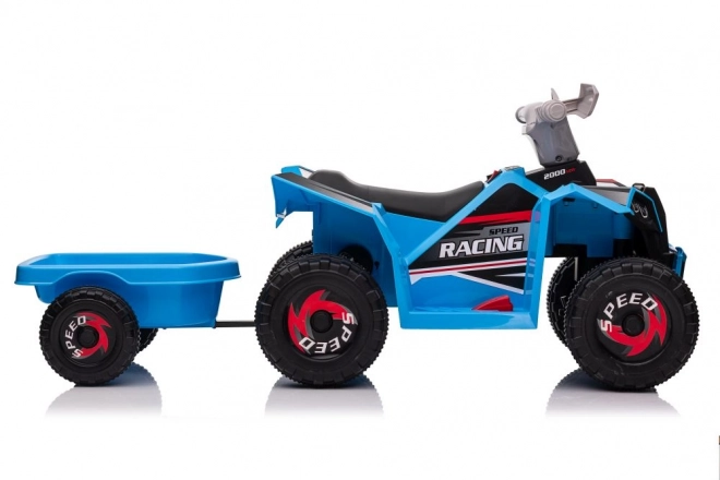 Modrá bateriová čtyřkolka XMX630T s přívěsem