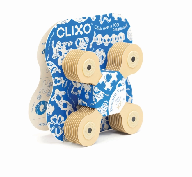 Magnetické bloky Clixo Designer Pack, béžová barva