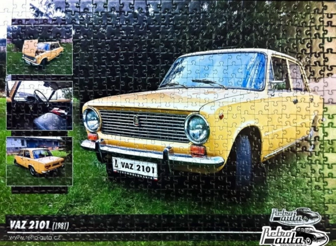 RETRO-AUTA Puzzle č. 6 VAZ 2101 (1981) 500 dílků