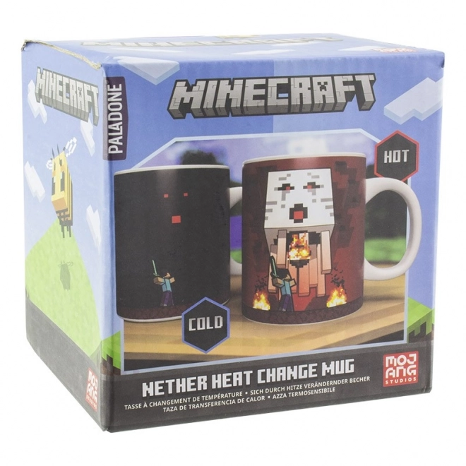 Hrnek měnící se motivem Minecraft Nether
