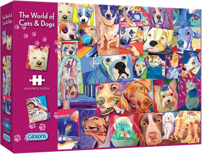 Puzzle Svět koček a psů 1000 dílků