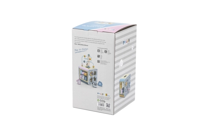 Dřevěný box s aktivitami 5v1