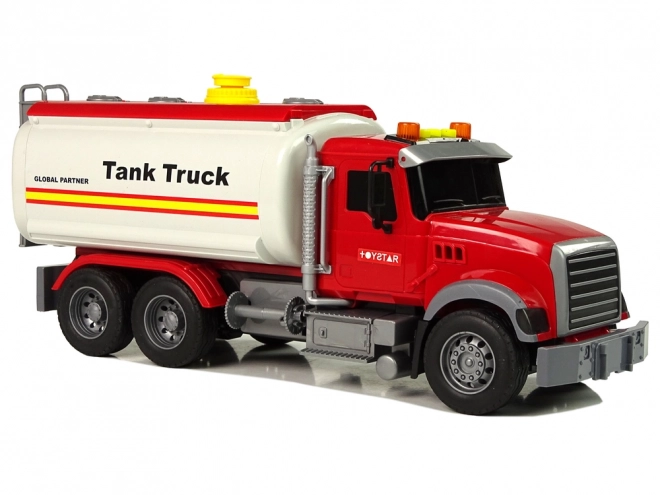 Bílý tank Truck Zvuky Světla