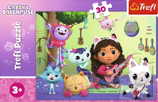 Puzzle 30 dílků Gabi a její rozkošný domeček, Gabi's Cat House