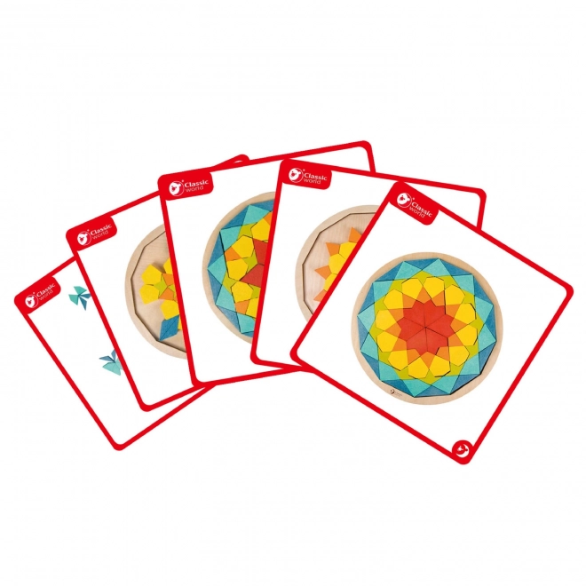 Montessori puzzle mandala - vzory, tvary a barvy