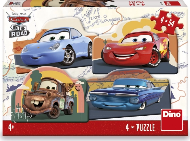 Puzzle Disney Pixar Auta 4x54 dílků