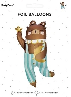 Foliový balon medvěd 55 cm x 90 cm