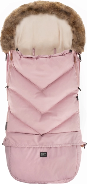Zimní fusak Fluffy Combi, starorůžový