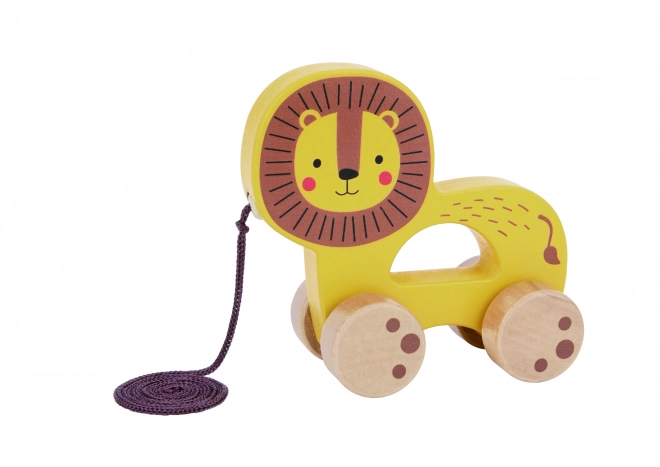 Tooky Toy dřevěný tahací lev