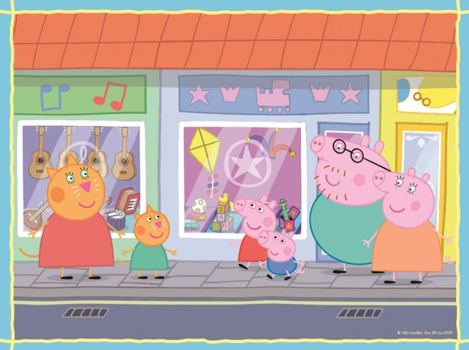 Puzzle 2v1 + pexeso Prasátko Peppa/Peppa Pig 27,5x20,5cm v krabici 28x28x6cm