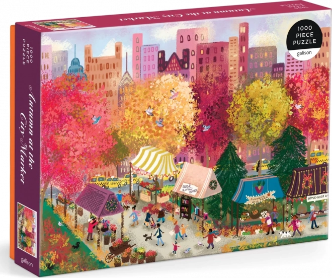 Puzzle Podzim na městském trhu 1000 dílků Galison