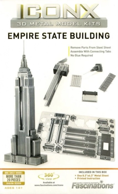 3D kovový model Empire State Building METAL EARTH