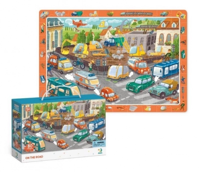 DODO Puzzle s hledáním obrázků Na cestě 80 dílků
