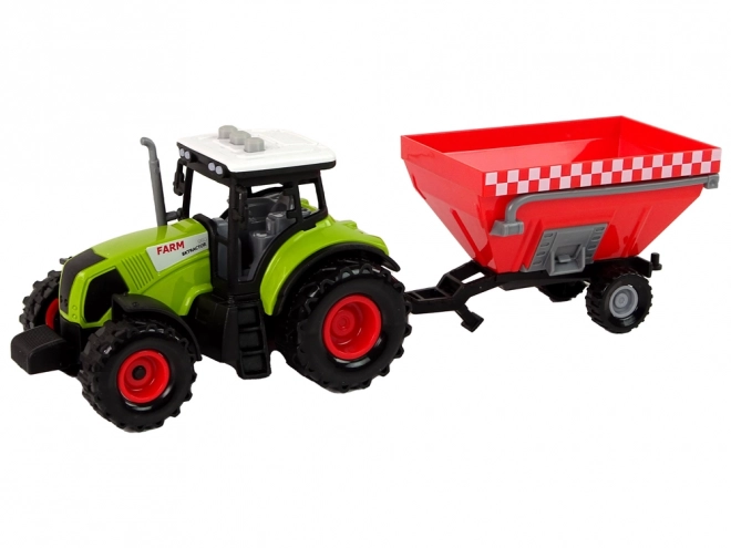 Traktor Farm Odpojitelný přívěs na obilí Zvuk Zelená