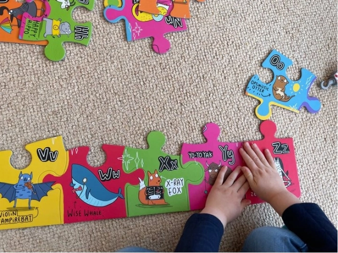 Gibsons velké podlahové puzzle netradiční abeceda pro děti