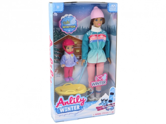Lalky Anlily na saních
