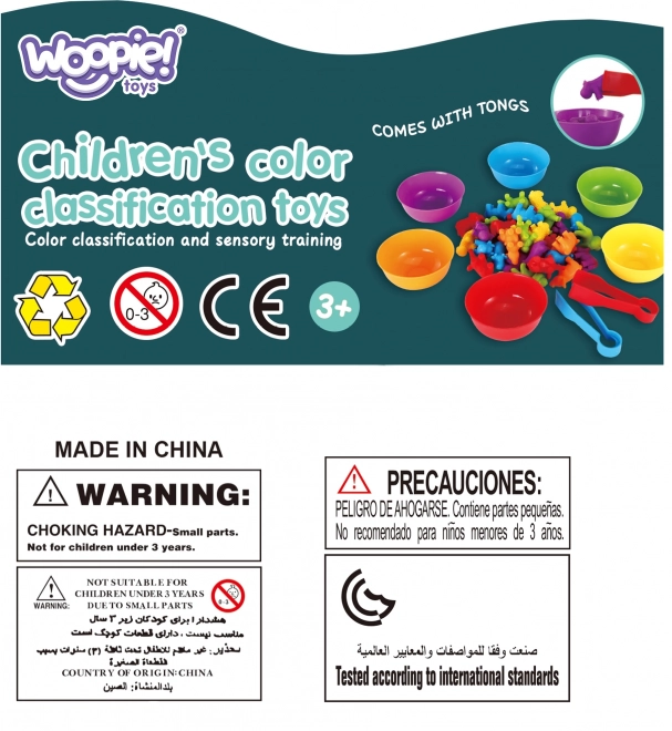 WOOPIE Edukační Sada Nauka Počítání Montessori Dino Skládačka 95 ks