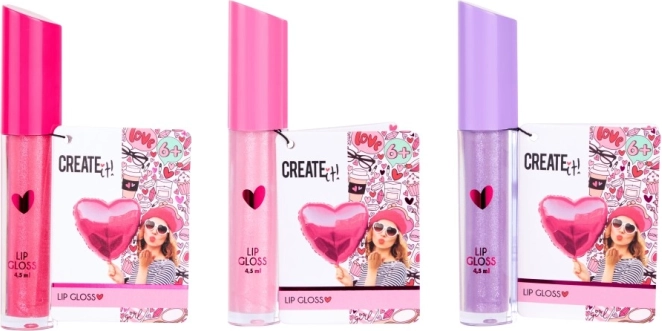 Lesk na rty CREATE IT! Heart – sada 3 odstínů