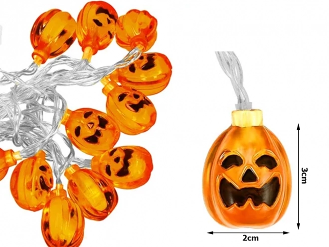 Závěsná LED dýňová girlanda na Halloween