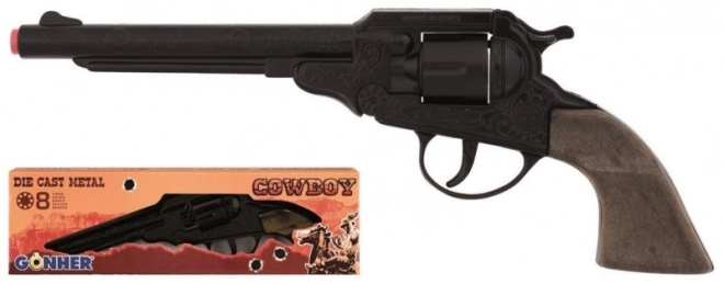 Kovový kovový kovbojský revolver 8 nábojů GONHER 88/6