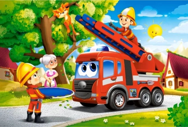 Castorland puzzle hasiči v akci maxi 40 dílků