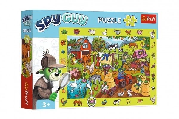 Pozorovací puzzle SPY GUY – farma, 24 dílků