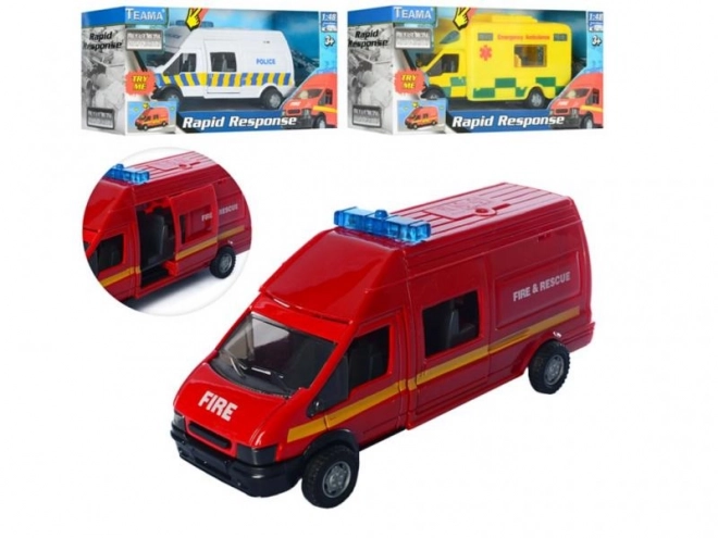 Kovové auto Rapid 1:48 se zvukem