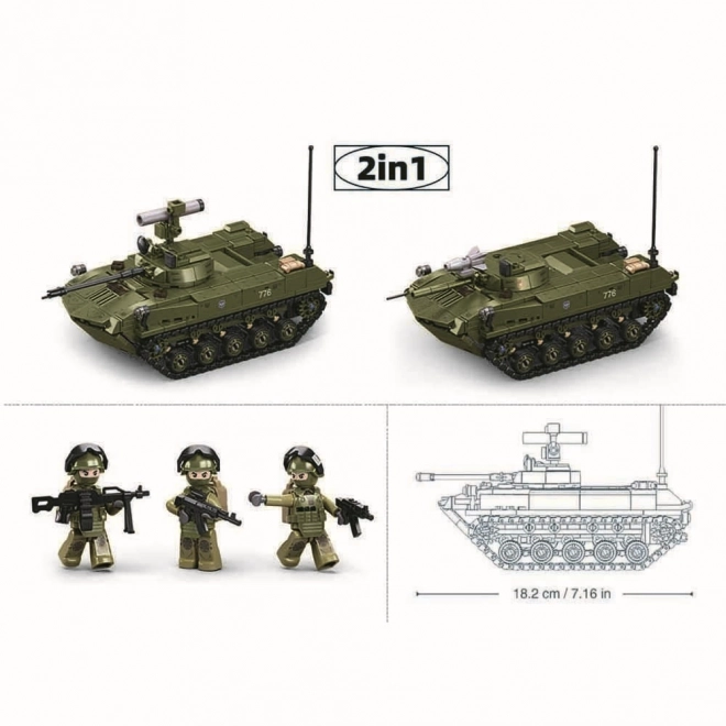 Stavebnice tank bmd-2s