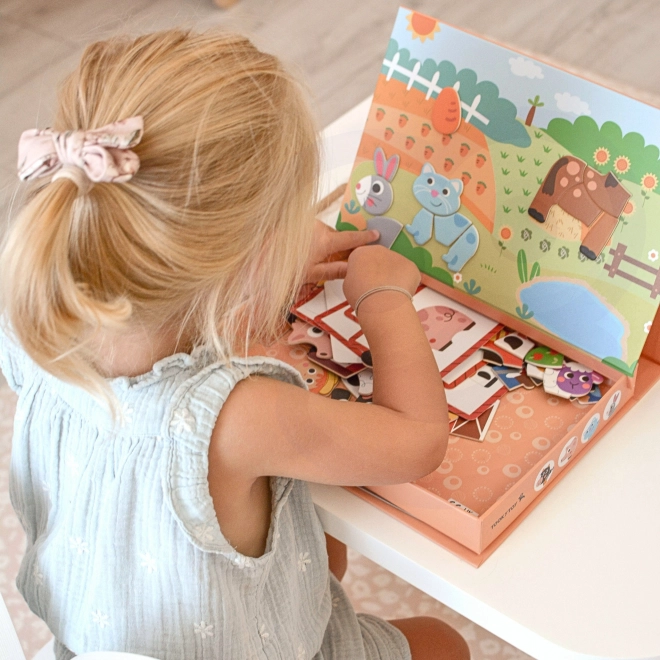 Tooky Toy Magnetická Skládačka Farma Puzzle