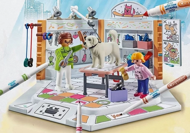 Playmobil Salon pro psy s Crayola barvami