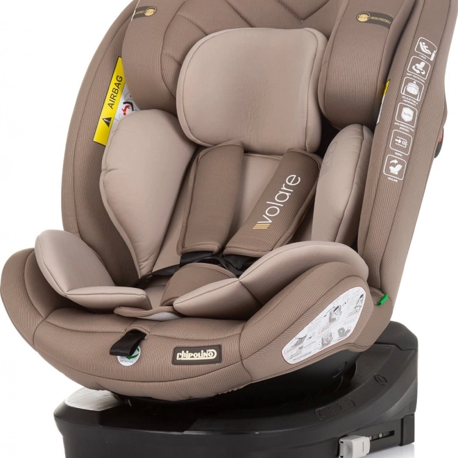 Autosedačka Chipolino Volare i-Size 40–150 cm s ISOFIX a otočnou základnou 360° Macadamia